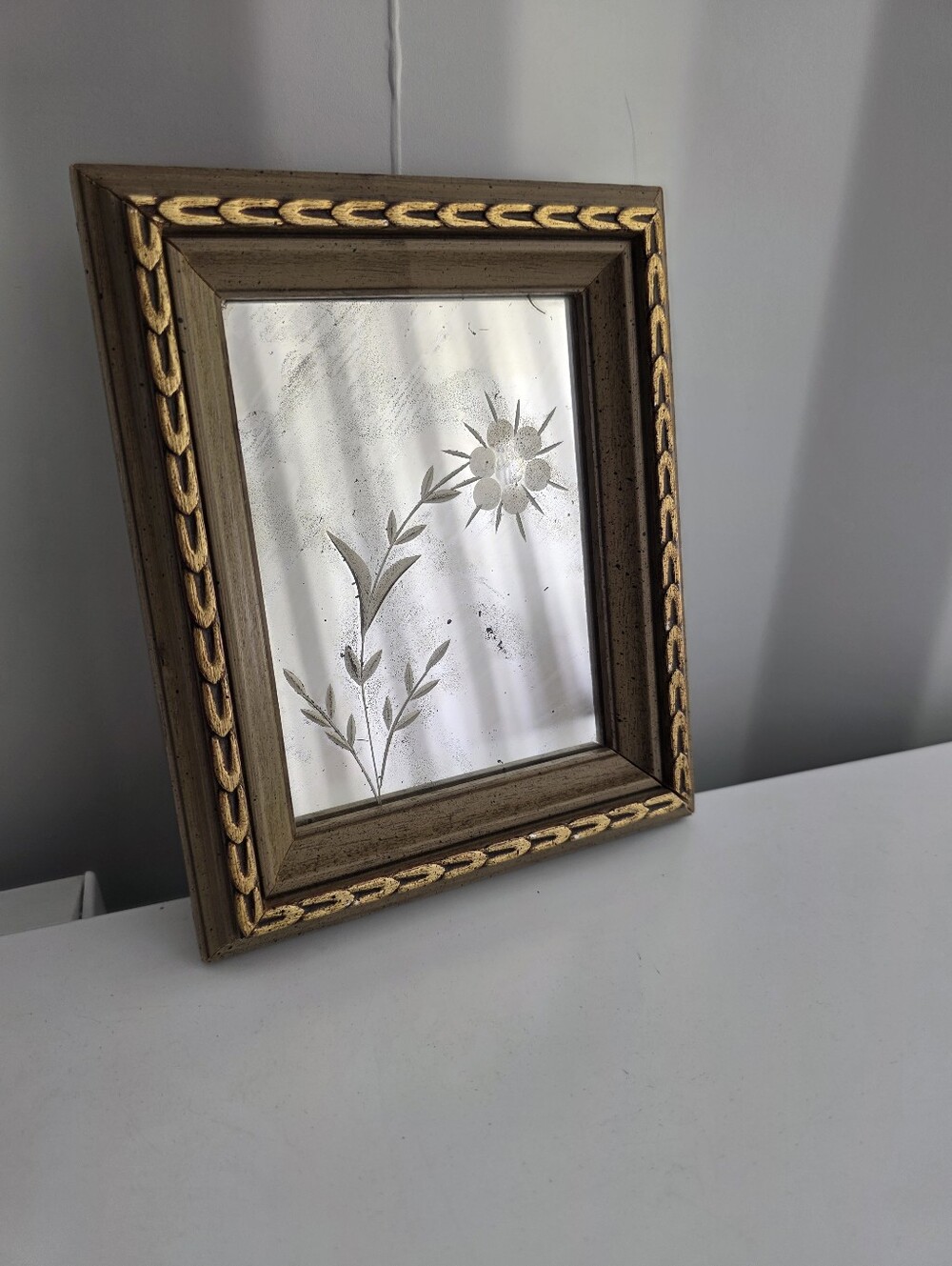 Vintage Etched Mirror